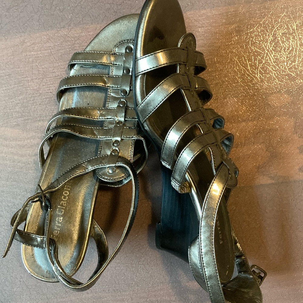 Silver shoes. Size 7.